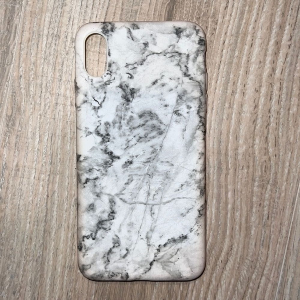 I‎ phone xs max marble phone case black